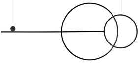 Lustra neagra inelara LED Range 120cm