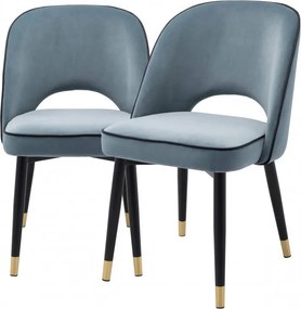 Set de 2 scaune design elegant Cliff, albastru 114301 HZ