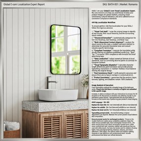 HOMCOM Oglindă de Baie 60 x 80 cm Oglindă Decorativă de Perete cu Ramă Metalică și Cârlig Ușor de Agățat pentru Sufragerie, Hol, Intrare - Negru | Aosom Romania