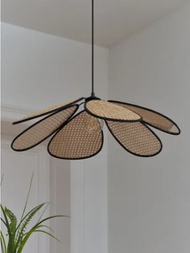 Osram - Pendul pe cablu DECOR RATTAN, 1xE27/15W/230V, Ø 69 cm, bej/negru