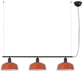 Lustra suspendata metal TATAWIN M 3L negru, orange