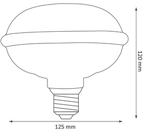 Bec LED DECO VINTAGE FILAMENT UFO130 E27/4W/230V 1800K