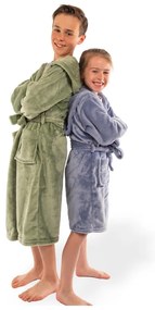 Halat pentru copii verde din micropluș/cocolino Delux – Tiseco Home Studio