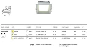 Spot LED incastrabil protectie IP44 Okno 4000k