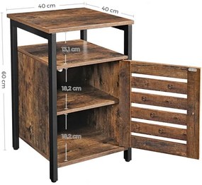 Masa Consola Vintage, Maro Rustic, 40 Cm