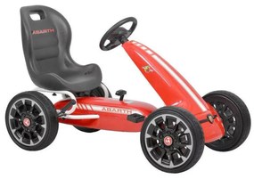 Kart pentru copii cu pedale NOVOKIDS® Premium Racer Abarth, Roti cauciuc, Carena, Structura metalica, Frana de mana, Funtie FreeWheel, Scaun