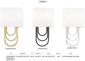 Aplica de perete design modern FARAH bronz antichizat