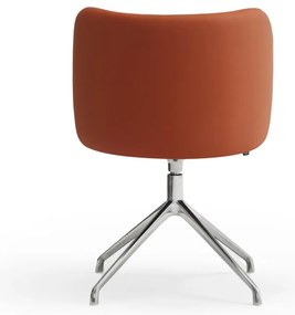 Scaun de sufragerie portocaliu tapițat Mogi – Teulat