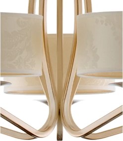 Brilagi - Lustru pe tijă SAPHIRE 5xE27/15W/230V diam. 66 cm crem/auriu/patină