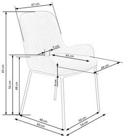 Scaun de bucaterie Bellamy, bej/negru