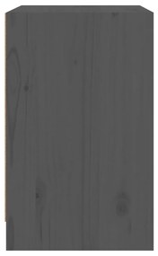 Noptiera, gri, 40x31x50 cm, lemn masiv de pin 1, Gri