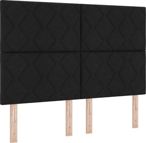 vidaXL Tăblie cap Negru 160 cm țesătură