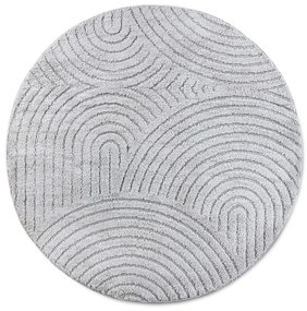 Covor gri deschis rotund ø 200 cm Panglao New York Light Grey – Elle Decoration