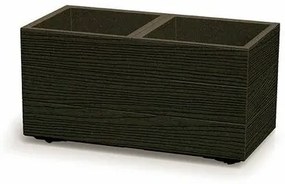 Ghiveci MADERA SQUARE ECO WOOD 57,7 cm , maroînchis, S