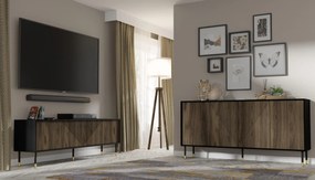 Masă TV 4D 180 Wenty (Negru + Nuc pacific + Auriu). 1125161