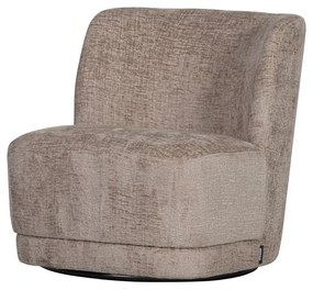 Fotoliu maro deschis cu tapițerie din catifea Atty – WOOOD