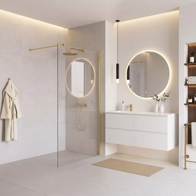 Paravan de dus Rea Flexi Transparent / Gold 110