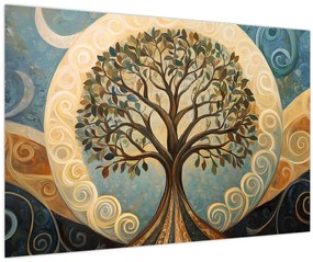 Tablou – Arborele vieții și spirale (90x60 cm)