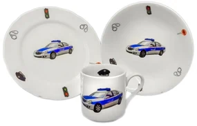 Thun Set de masă pentru copii din 3 piese Poliție