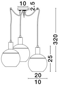 Lustra moderna design decorativ Aubrey 3L NVL-8823002