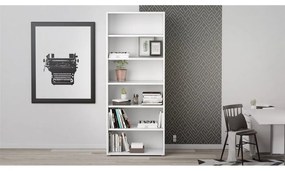 Bibliotecă modulară albă 89x222 cm Prima – Tvilum