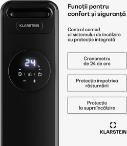 Klarstein Radiator cu ulei Thermaxx | 2500 W | 25 m² | 3 moduri | 7–35 °C | 44 cm x 64 cm