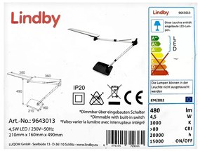 Lampă LED de masă tactilă dimabilă FELIPE LED/4,5W/230V Lindby