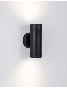 Aplica moderna de exterior cu iluminat ambiental up/down IP44 LIMBIO II neagra