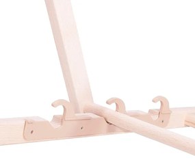 Șezlong de grădină turcoaz/fag