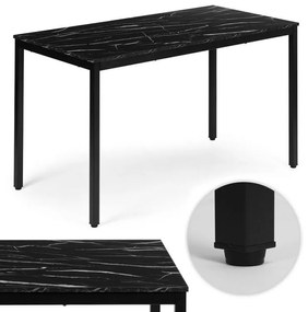 Masă de bucătărie din marmură neagră 120 x 60 cm - masă universală pentru 4-5 persoane