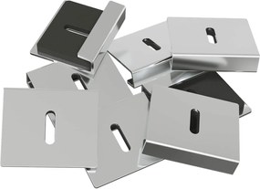 vidaXL Suport pentru oglindă 2 pcs Nichel 35 x 30 x 8,3 mm Oțel