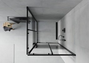 Mexen Rio cabina de duș pătrată 80 x 80 cm, dungi negre, negru - 860-080-080-70-20