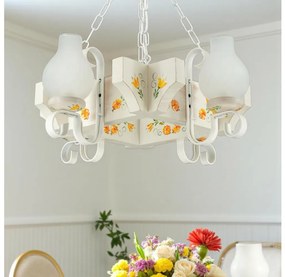 Brilagi - Candelabru cu lanț QUEEN 4xE14/40W/230V fag/crem