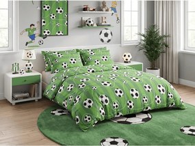 Lenjerie de pat policoton FOOTBALL TIME POLY verde Dimensiune lenjerie de pat: 70 x 90 cm | 140 x 220 cm