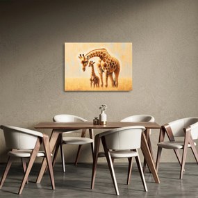 Tablou pe sticlă - Girafe (70x50 cm)