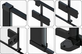 Cabina de dus Fargo 90x90 Black Mat