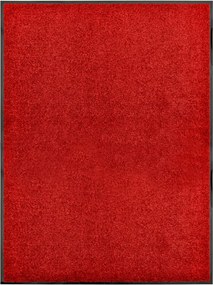 vidaXL Covoraș de ușă lavabil, roșu, 90 x 120 cm