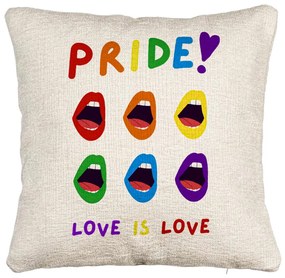 Perna Decorativa Canapea, Model Pride, 40x40 cm, Cu fermoar