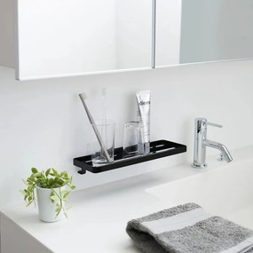 Raft pentru baie negru mat autoadeziv din oțel Film Hook – YAMAZAKI