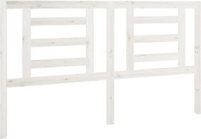 vidaXL Tăblie de pat, alb, 166x4x100 cm, lemn masiv de pin
