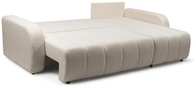 Colțar extensibil Lapios dreapta cu funcție de dormit – tapițerie boucle crem Lambi 8