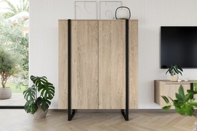 Comoda cu sertare Verica 120 cm - stejar biscuit / picioare negre
