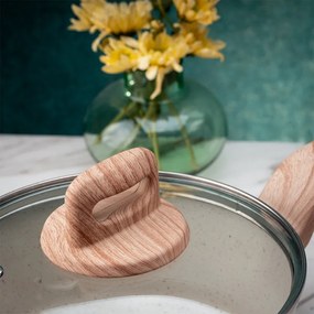 Cratiță Voltz Nice OV54418E28, 28x11,5 cm, 6,8 l, acoperire marmură, inducție, crem melanj