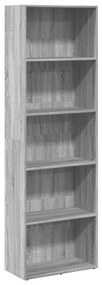 857922 vidaXL Bibliotecă, gri sonoma, 60x30x189 cm, lemn prelucrat