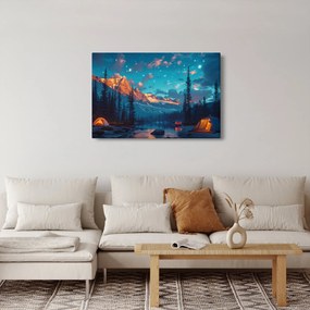 Tablou - Camping în munți (90x60 cm)