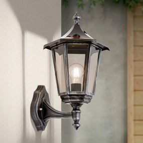 Aplica de perete exterior stil clasic IP43 Hermine AL 11K/82540/A schwarz-silber/aufwarts  OR