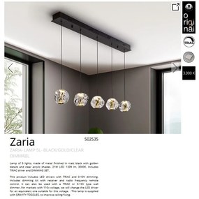 Lustra LED suspendata design decorativ modern Zaria 5L