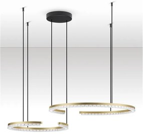 Lustra circulara aluminiu auriu GREAMY D-93cm