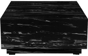 Măsuță de cafea neagră cu aspect de marmură 100x100 cm Vito - Støraa