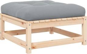 vidaXL Taburet de grădină cu pernă, lemn masiv de pin